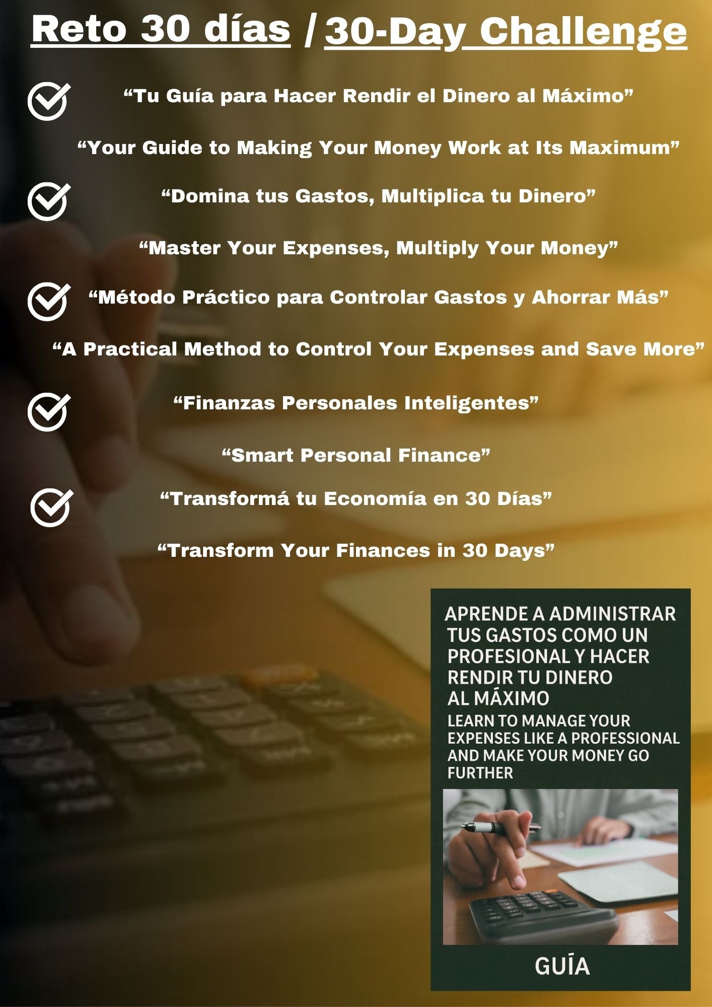 Domina tu dinero / Master your money